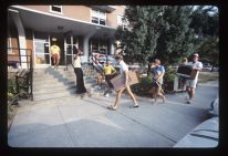 Students moving into Aycock Dormitory